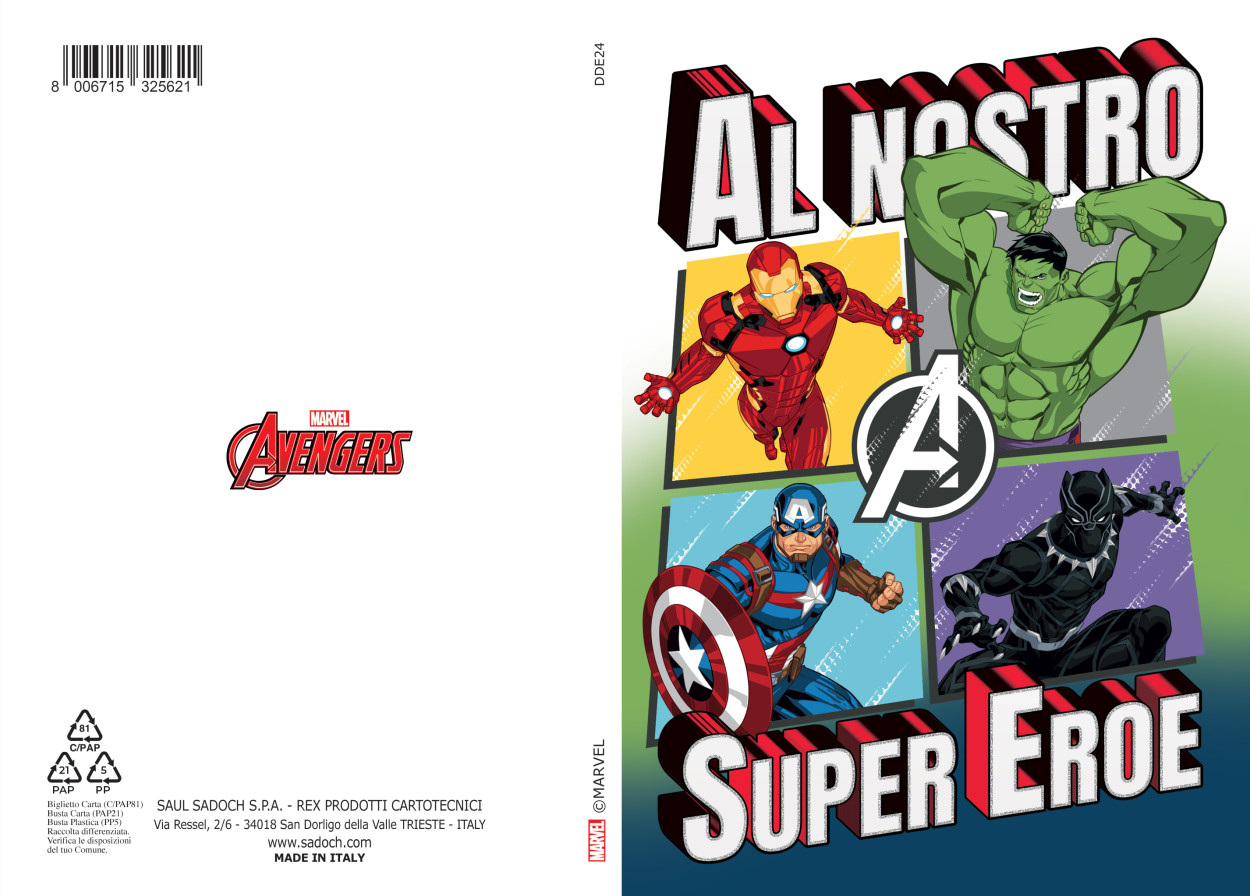 DDE24 BIGLIETTO METAL AVENGERS CON FOIL 40689