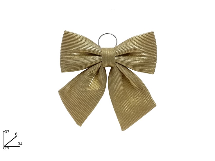 FIOCCO 34cm TESSUTO RIGATO ORO 305844 40649