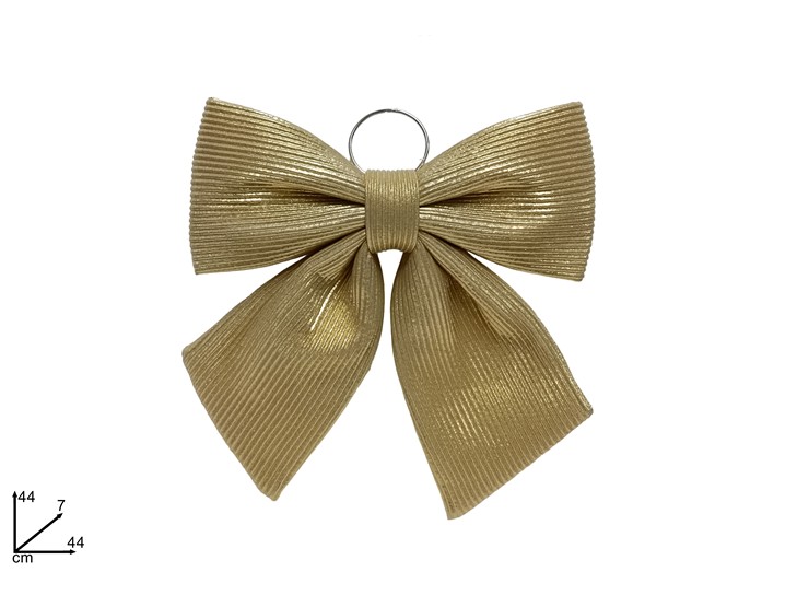 FIOCCO 44cm TESSUTO RIGATO ORO 305806 40649