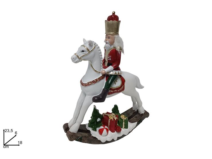 CAVALLO A DONDOLO CON SOLDATO SCHIACCIANOCI 250359 40649