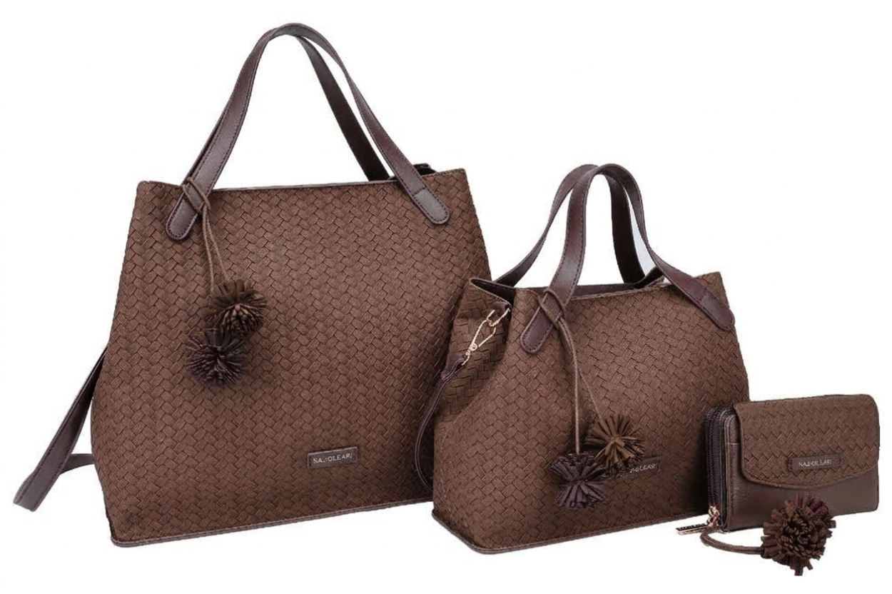 62148/SETIN3 L BAULETTO, M BAULETTO, XS PORTAFOGLIO TESTA MORO 41233