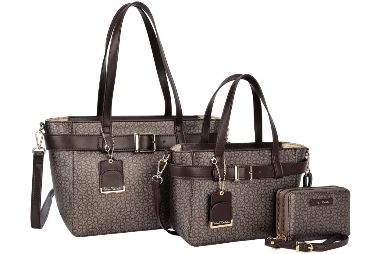 62165/SETM13 L SHOPPING, M BAULETTO, XS PORTAFOGLIO TESTA MORO 41233