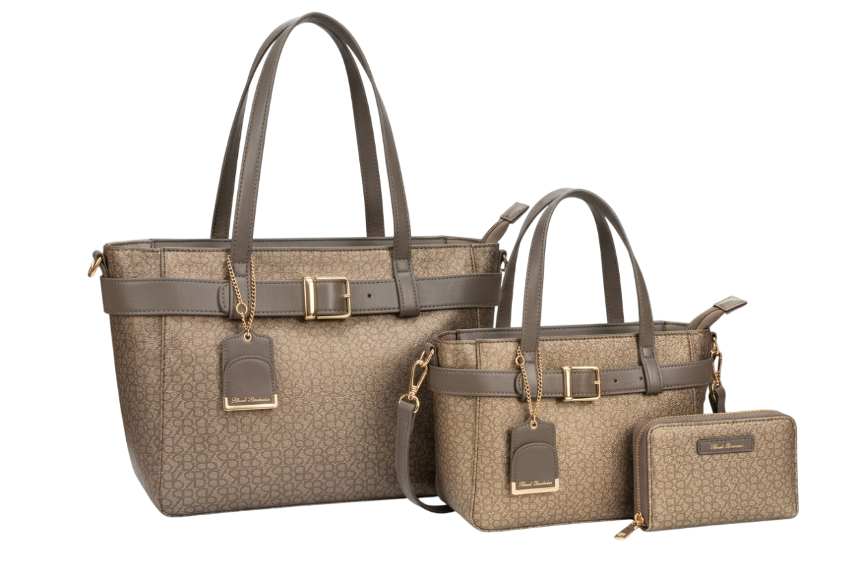 62165/SETM13 L SHOPPING, M BAULETTO, XS PORTAFOGLIO ORO 41233