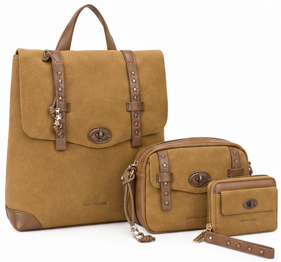 62033/SETCU9 L ZAINO, M REPORT, XS PORTAFOGLIO CAMEL 41233