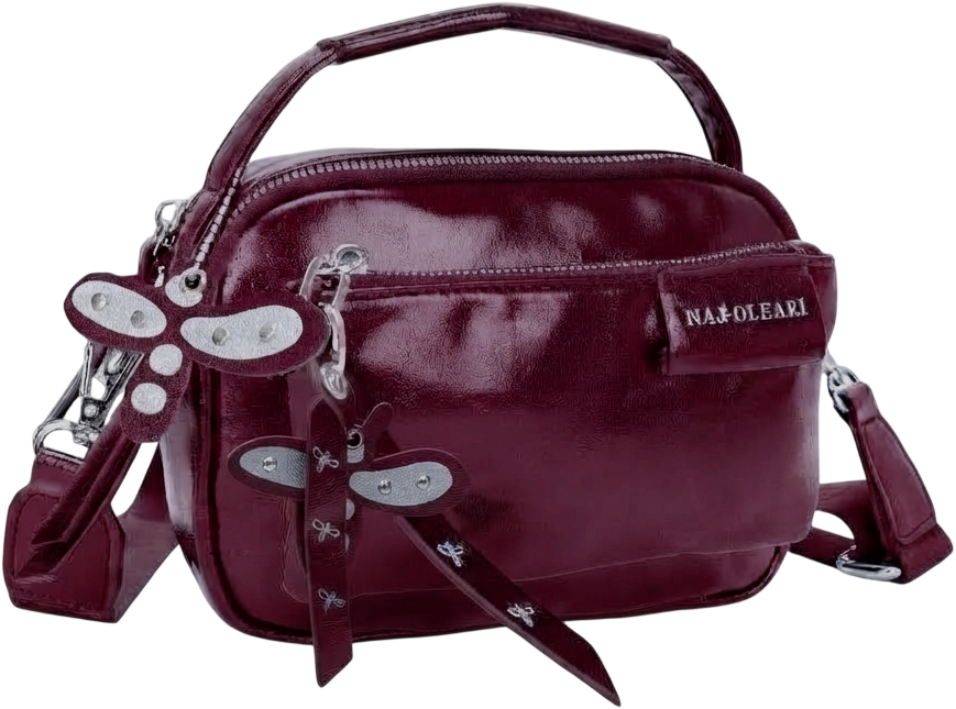 62131/PUR2 REPORT PICCOLA CON MANICO BORDEAUX 19x14cm 41233