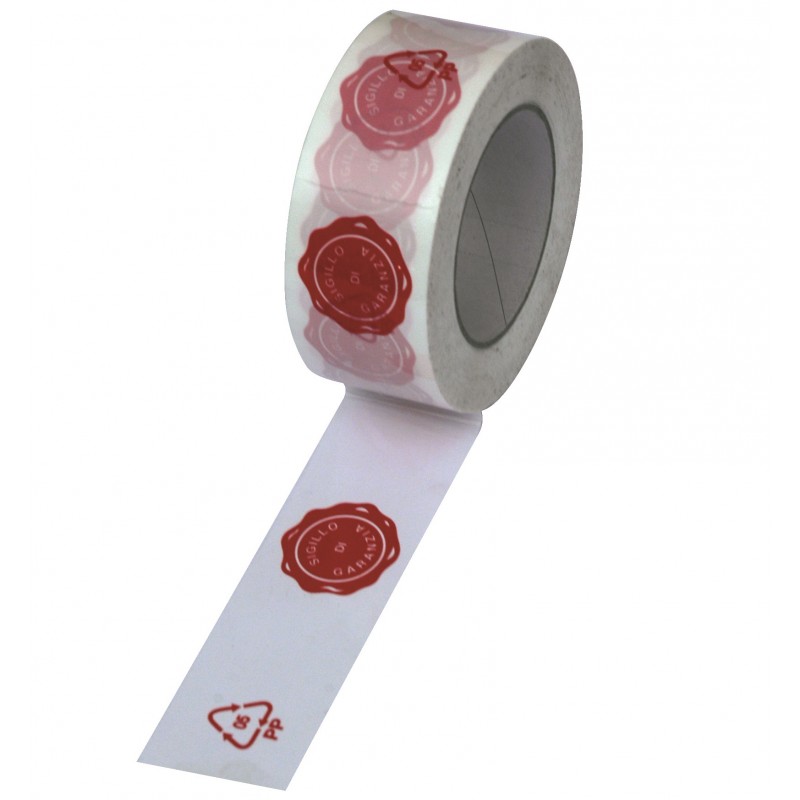 VV1120SG CONFEZIONE 6 ROTOLI NASTRO ADESIVO SIGILLO DI GARANZIA MM50x66MT 41152