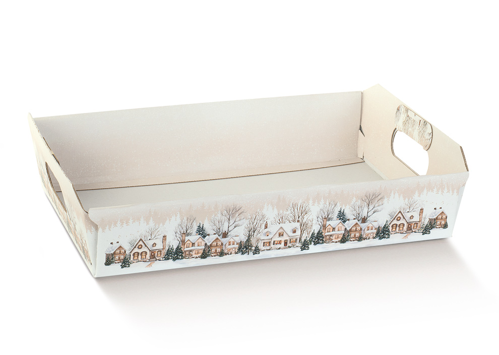 CESTO I.350x260x70 CHRISTMAS VILLAGE 197769S 56065