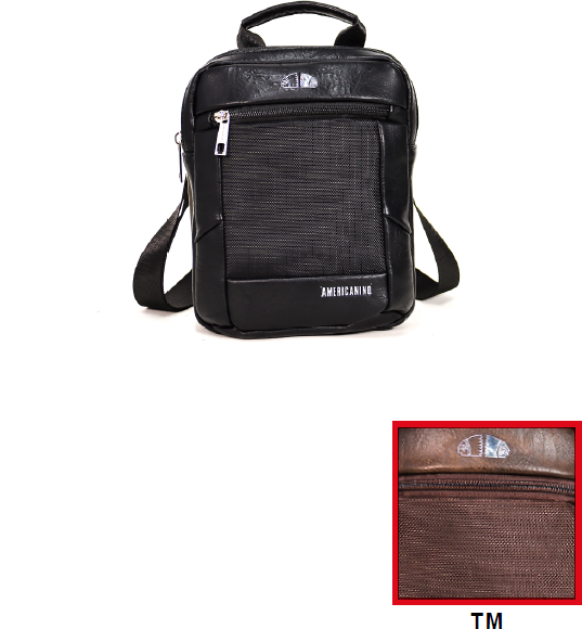 BAG526 BAG UOMO AME S TESTA MORO 22x18x7cm 52248