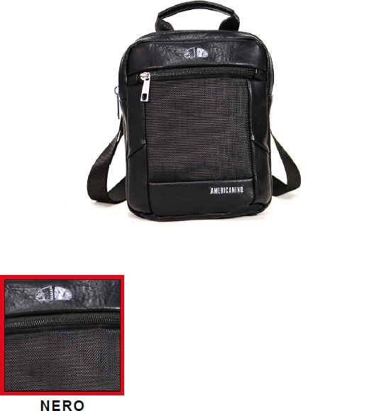 BAG526 BAG UOMO AME S NERO 22x18x7cm 52248