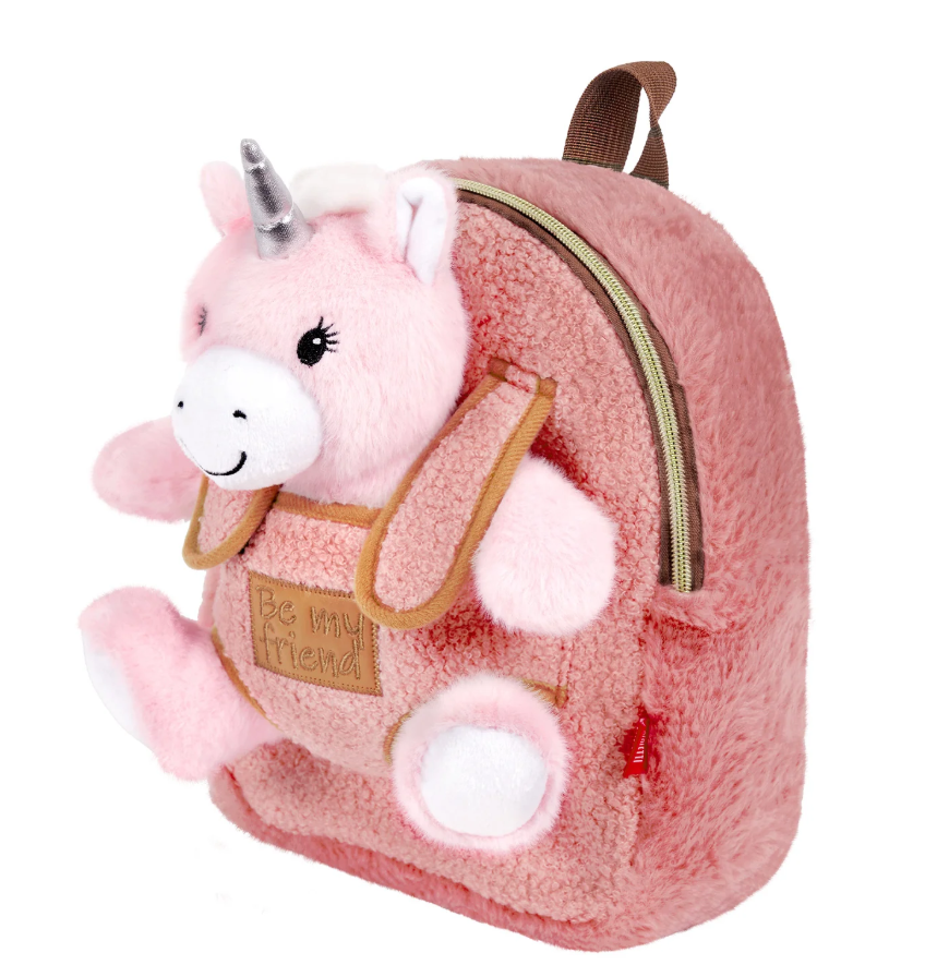 ZAINETTO CON PELUCHE UNICORNO 21cm 13094 40035