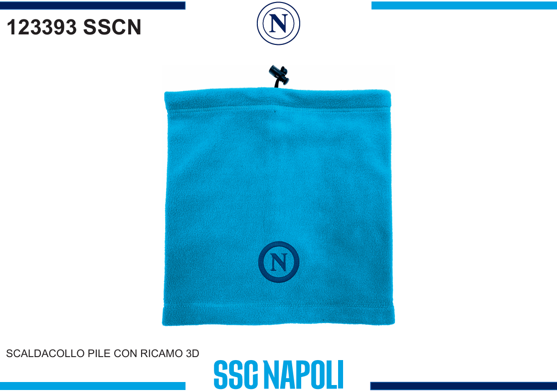 SCALDACOLLO PILE CON LACCIO AZZURRO RIC. BLU SSC NAPOLI 123393 SSCN 40351