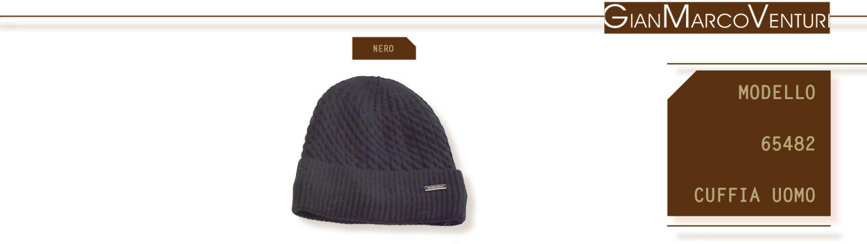65482N CAPPELLO UOMO NERO 41100
