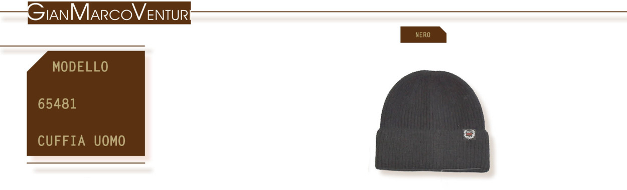 65481N CAPPELLO UOMO NERO 41100