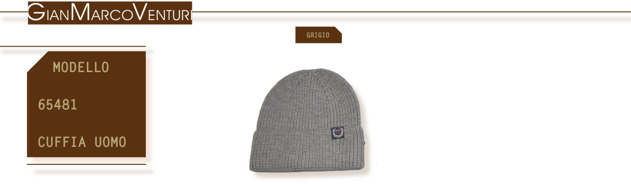 65481GR CAPPELLO UOMO GRIGIO 41100