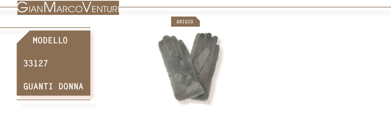 33127GR GUANTO DONNA GRIGIO 41100