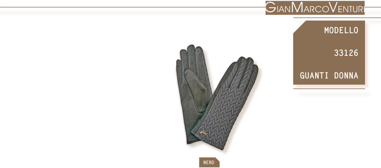 33126N GUANTO DONNA NERO 41100