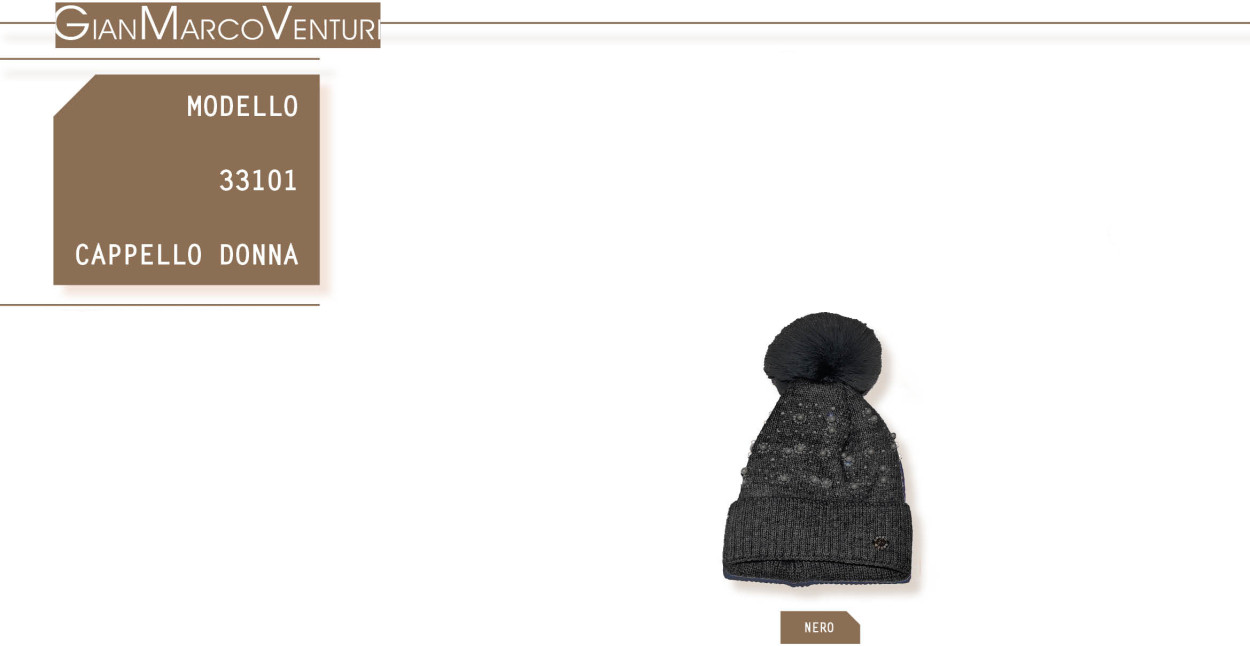 33101N CAPPELLO DONNA NERO 41100
