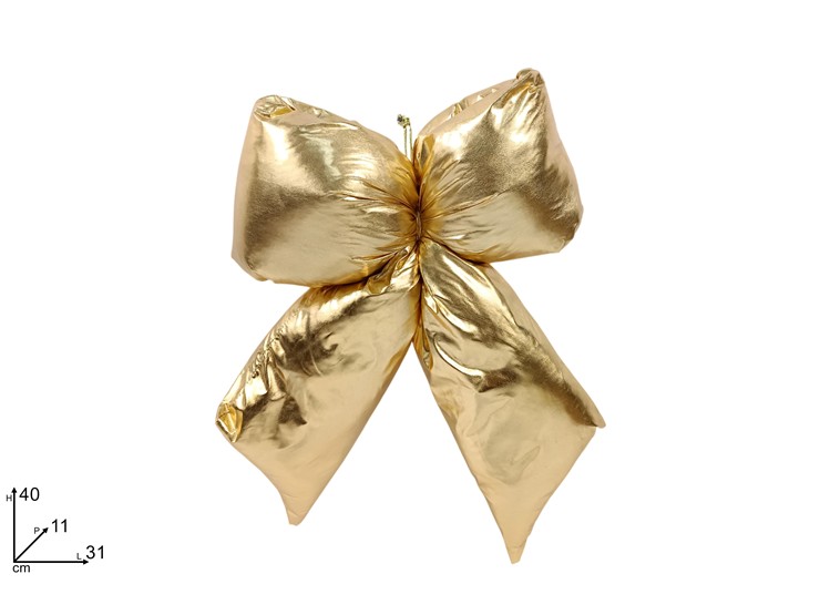 FIOCCO BOMBATO 40cm METALIZZATO ORO 393421 40649
