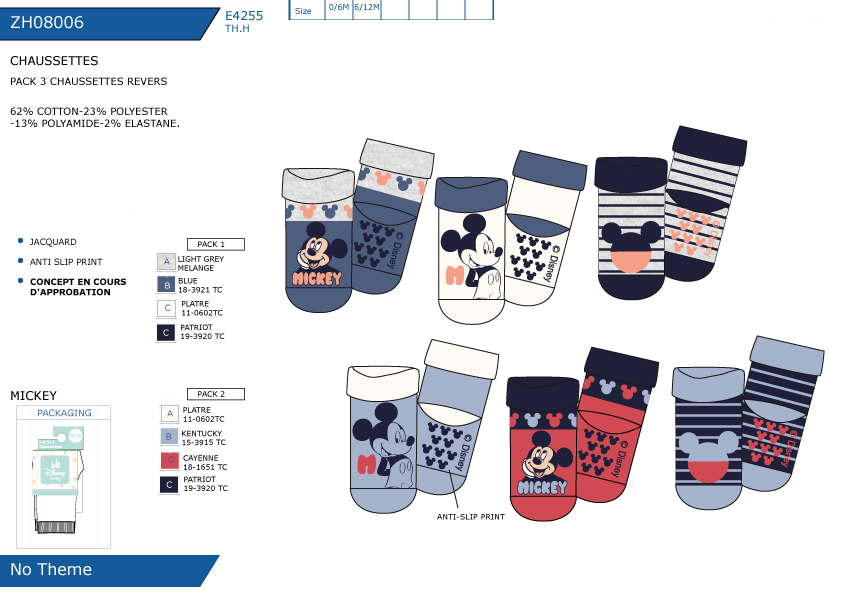 ZH08006 PACK 3 CHAUSSETTES REVERES M 40892