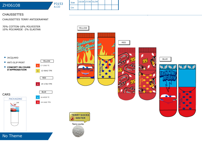 ZH06108 CHAUSSETTES TERRY ANTIDERAPANT M 40892