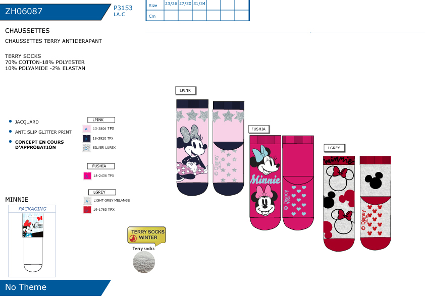 ZH06087 CHAUSSETTES TERRY ANTIDERAPANT F 40892