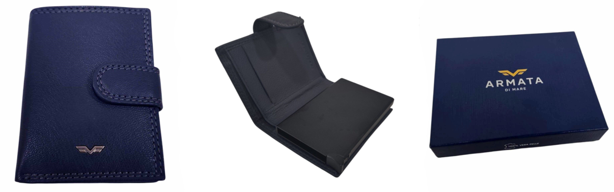 PDK567-92 PF UOMO ADM BLU 100% VERA PELLE 52248