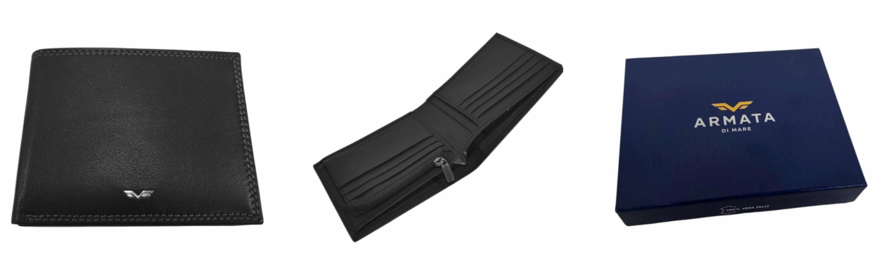 PDK567-112 PF UOMO ADM NERO 100% VERA PELLE 9,5x12x1,5cm 52248