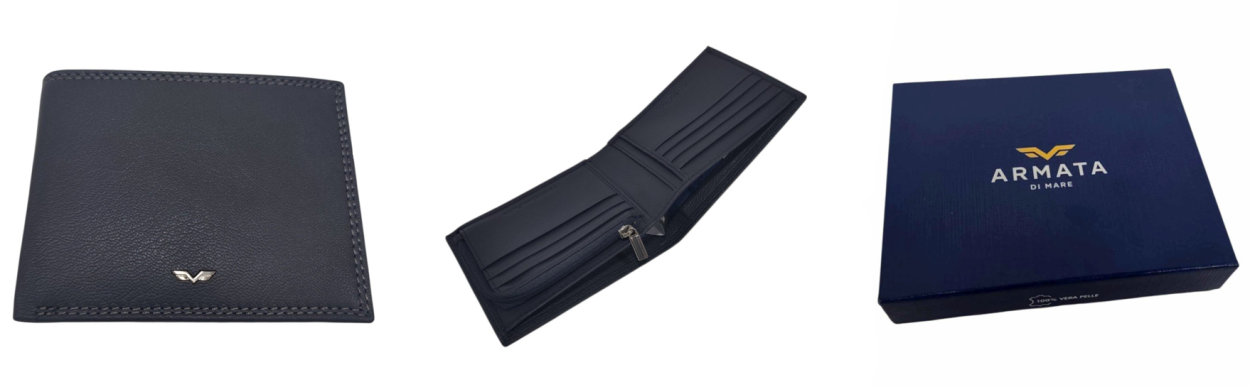 PDK567-112 PF UOMO ADM BLU 100% VERA PELLE 9,5x12x1,5cm 52248