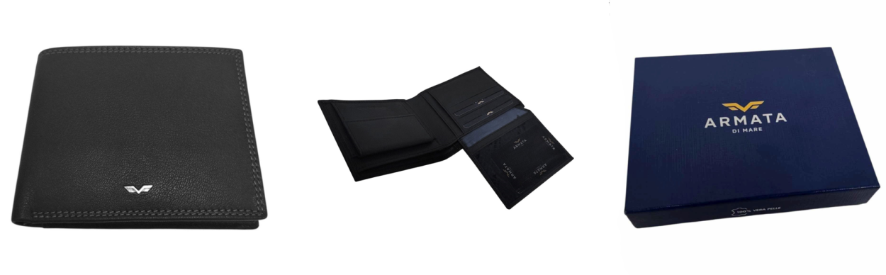 PDK567-1 PF UOMO ADM NERO 100% VERA PELLE 9.7x12x2cm 52248