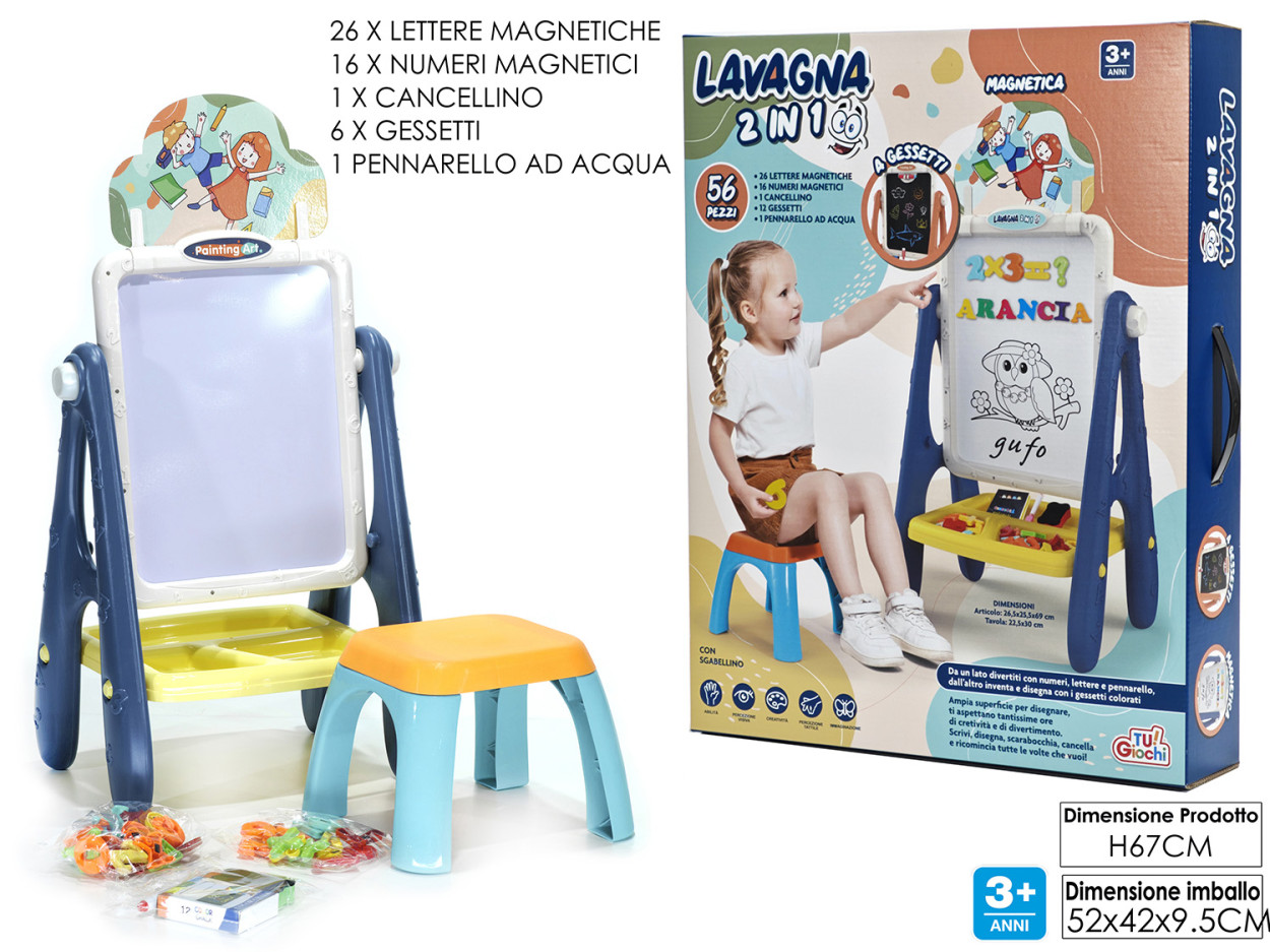 LAVAGNA MAGNETICA 2IN1 56pz 122517 40619