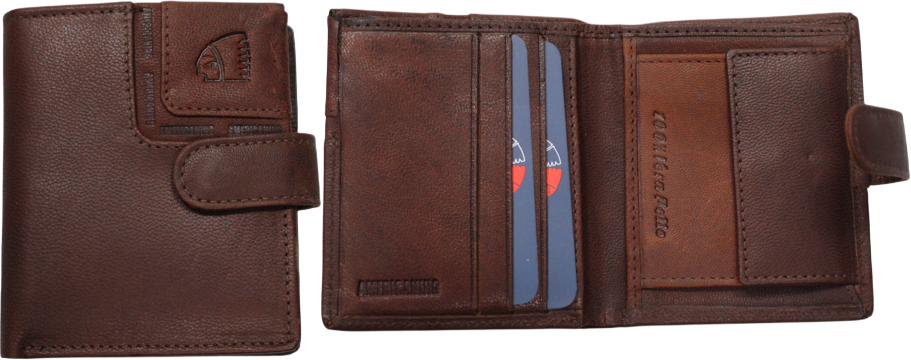 PDK564-27 PF UOMO AME TABACCO 100% VERA PELLE 10x8cm 52248