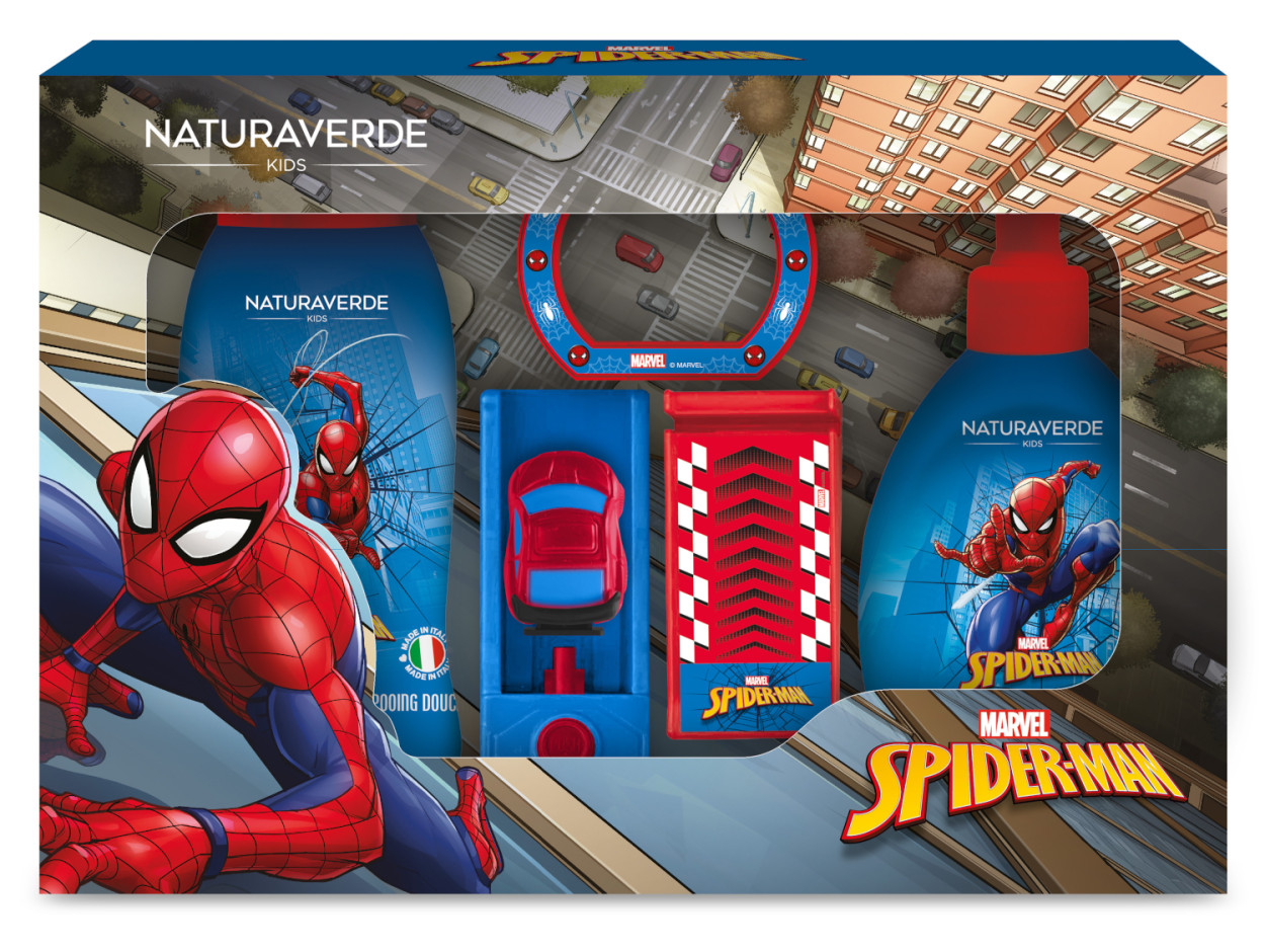 NV SPIDERMAN GIFT SET MACCHINA DOCCIASHAMPOO 250ml + LIQUI. 250ml + MAC 142616 41456