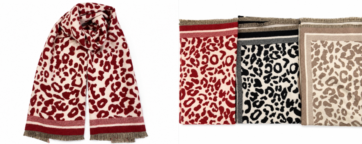 AC1379 SCIARPA DONNA LE KIKKE CON BUSTA OMAGGIO 180x70cm 41414
