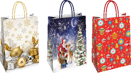 SH73242 SHOPPER IN CARTA F.TO 54x14x50cm ASSORTIMENTO NATALE 3 41283