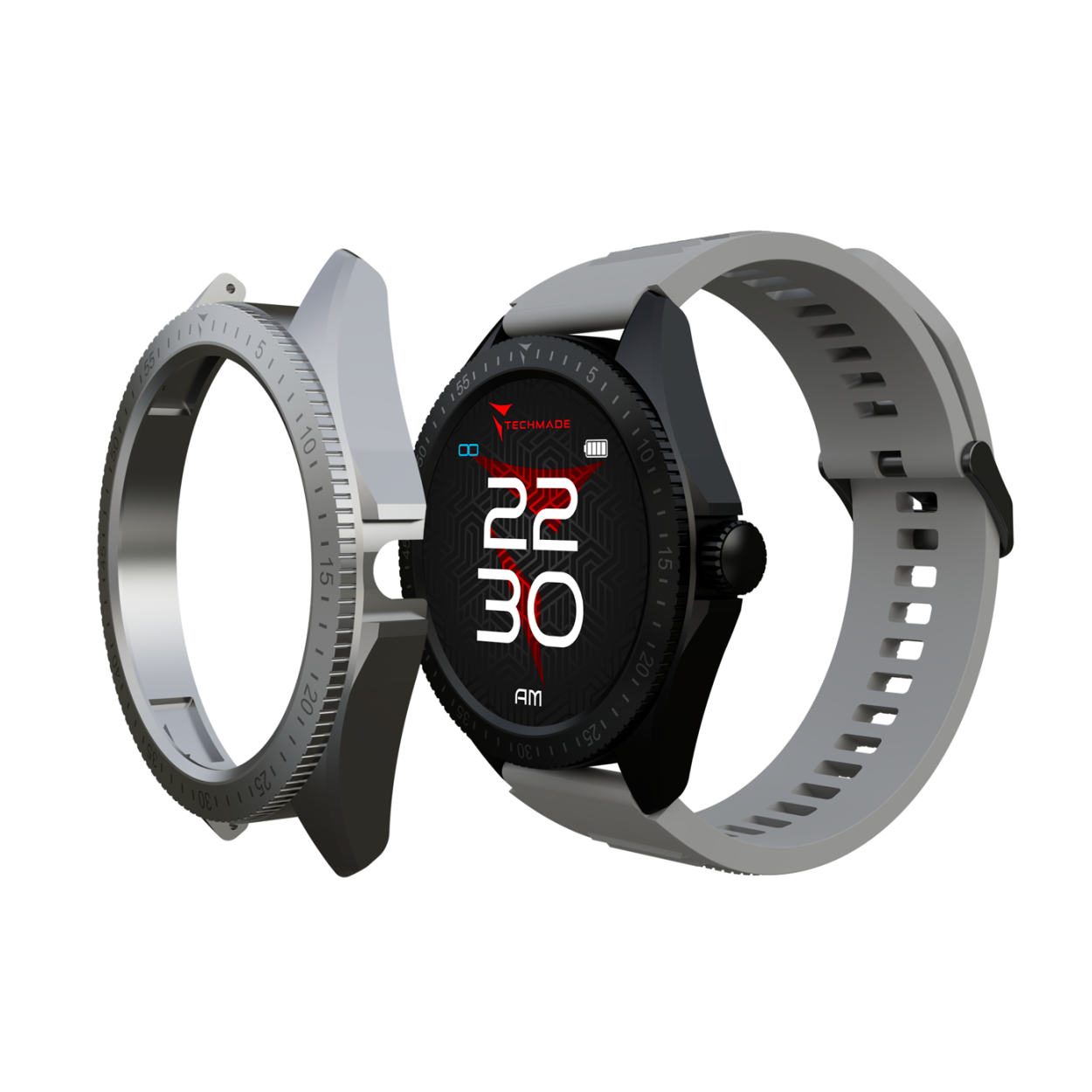 TM-ROCKS2-BKGYS TECHMADE BLACK GREY SILVER 41464