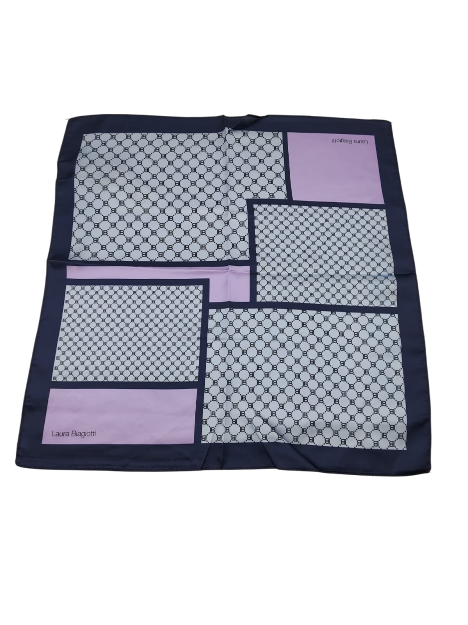 LB26W103-14 FOUL. PATTERN BLU 90x90cm 55392