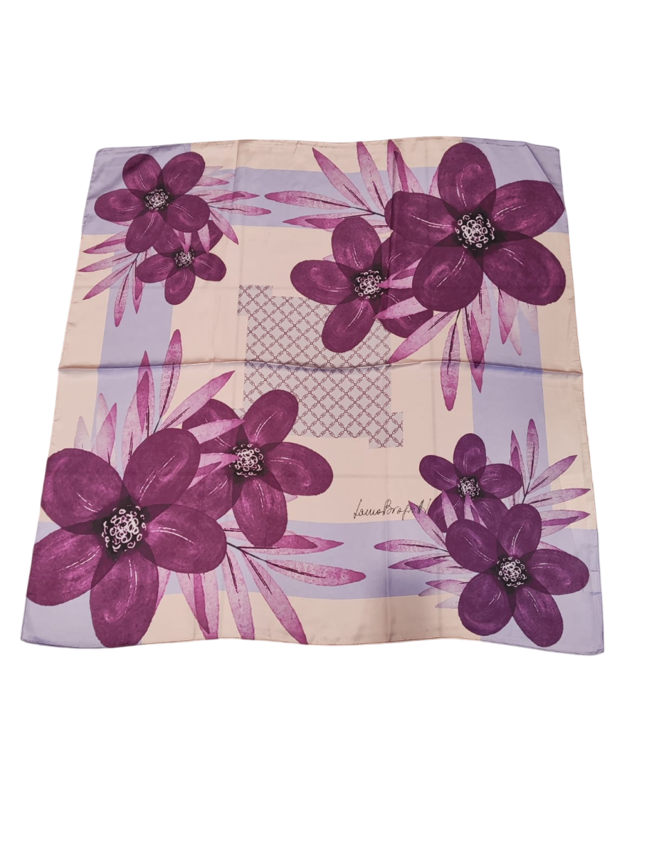 LB26W104-28 FOUL. FIORI CASTELLETTO ROSA 90x90cm 55392