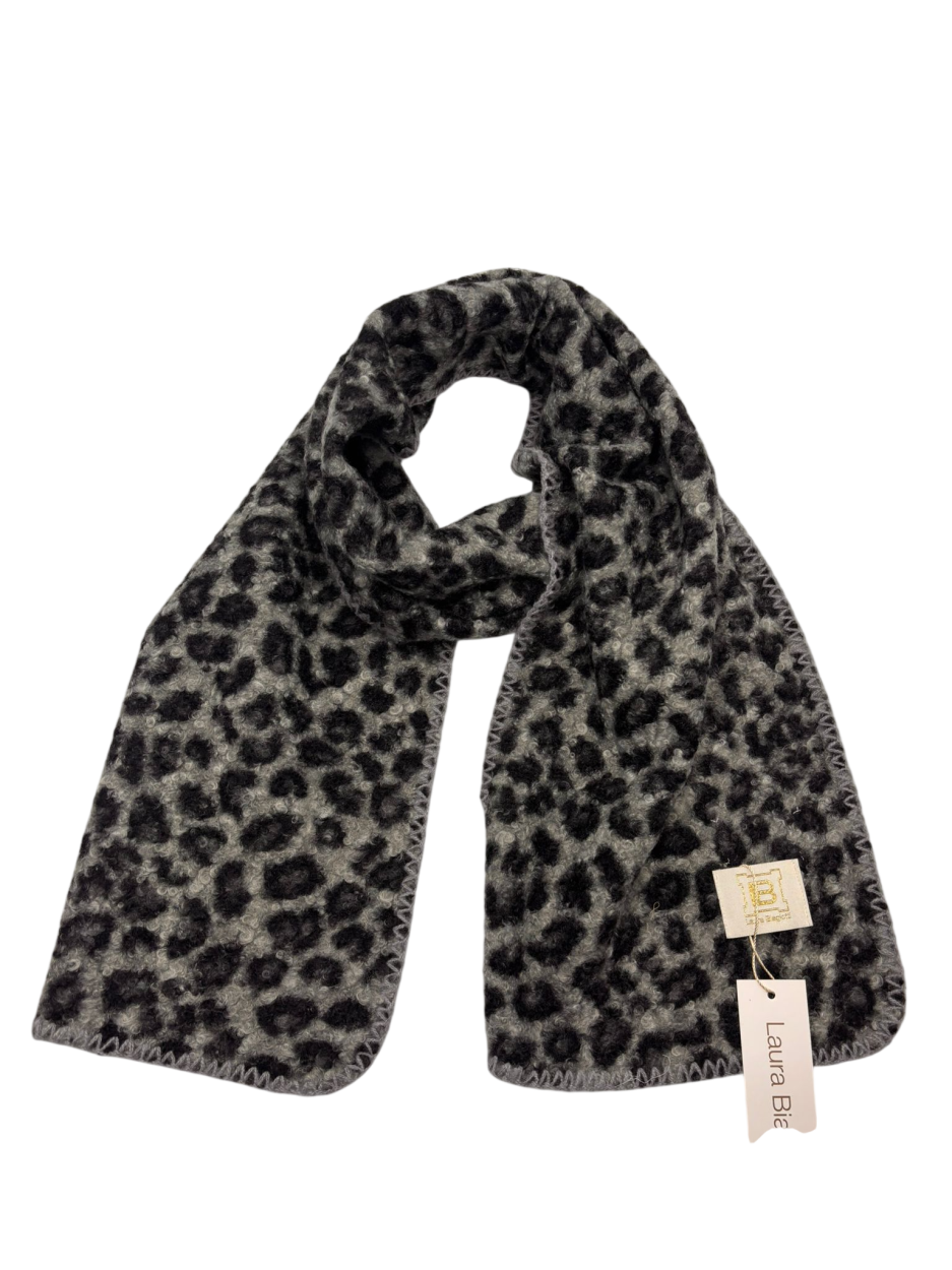 LB26W221-20 SC. ANIMALIER BOUCLE NERO 36x190cm 55392