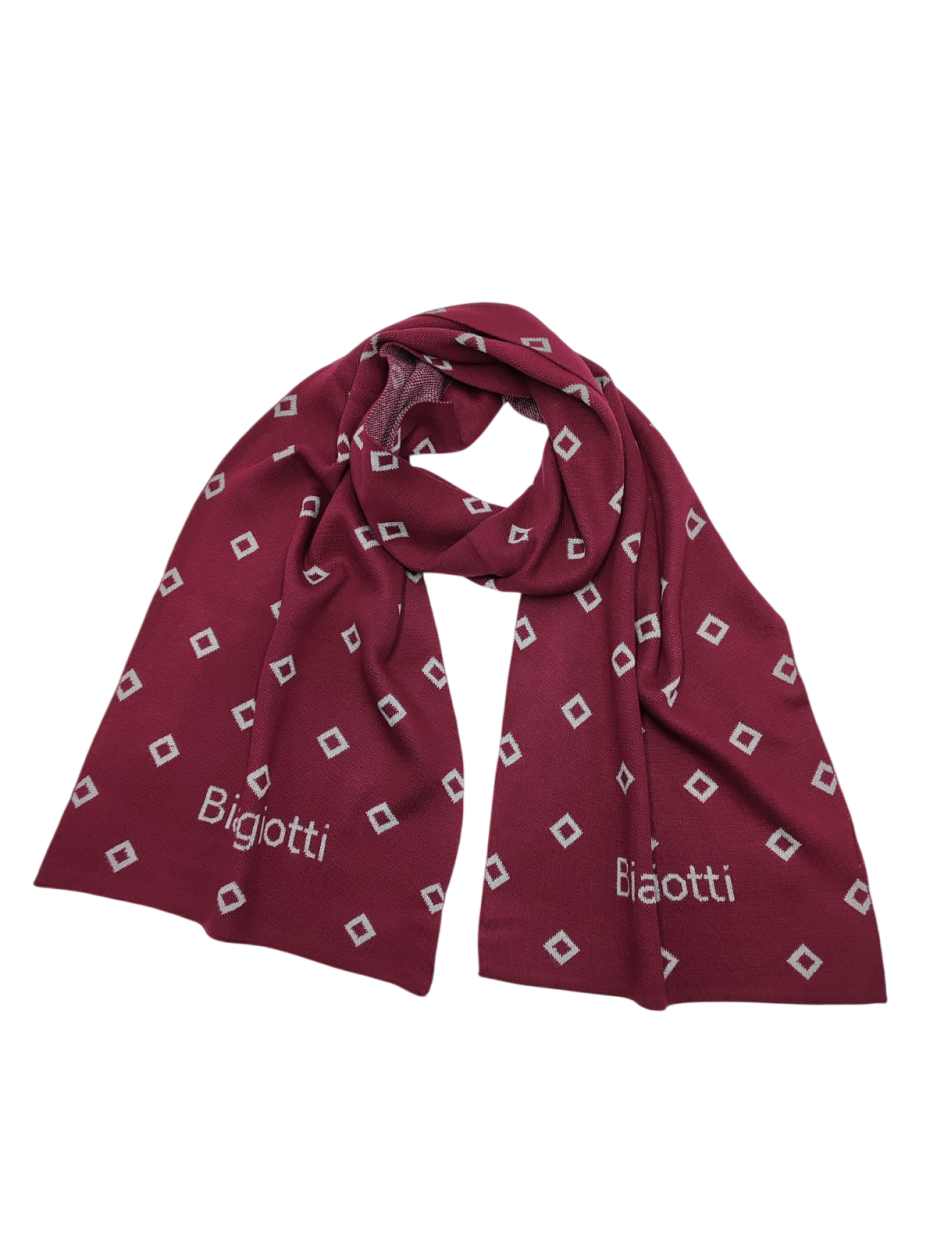LB26W236-10 SC. UOMO JACQ. ROMBI BORDEAUX 30x180cm 55392