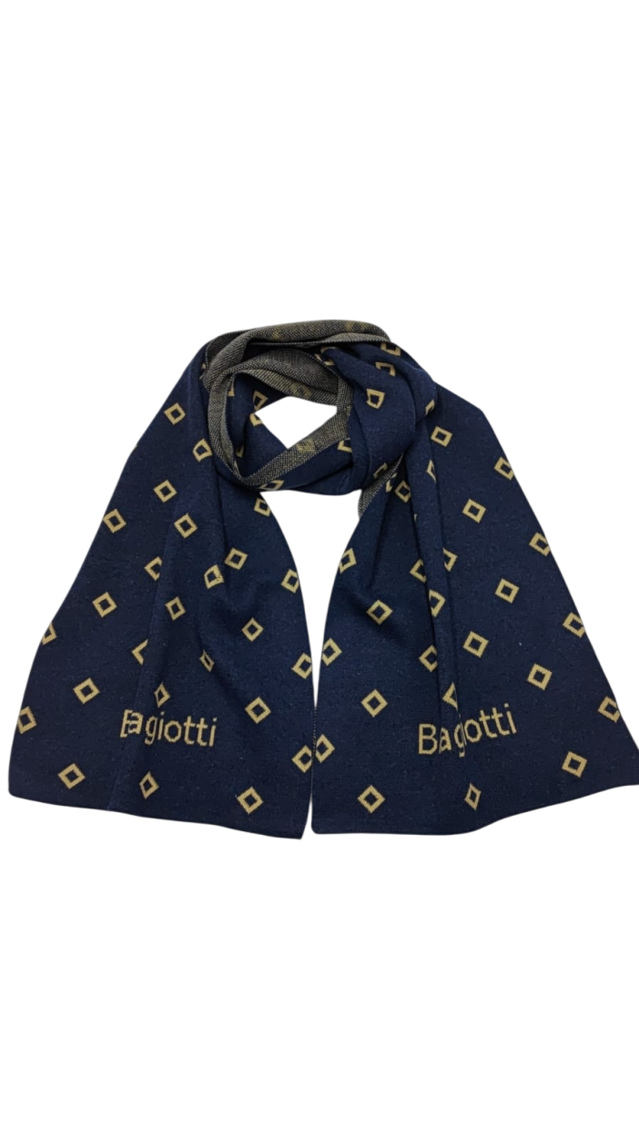 LB26W236-14 SC. UOMO JACQ MICRO ROMBI BLU 30x180cm 55392