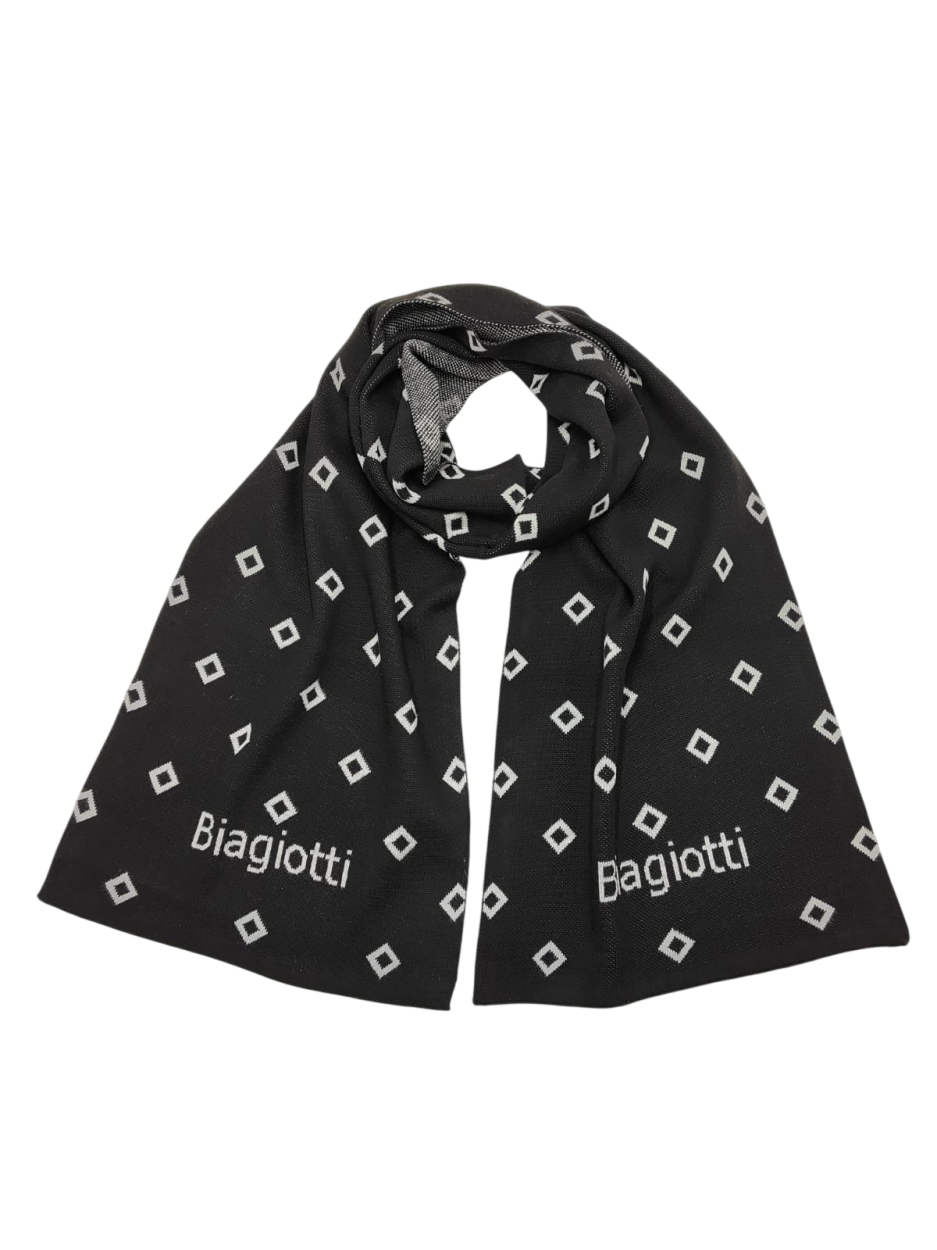 LB26W236-20 SC. UOMO JACQ. MICRO ROMBI NERO 30x180cm 55392