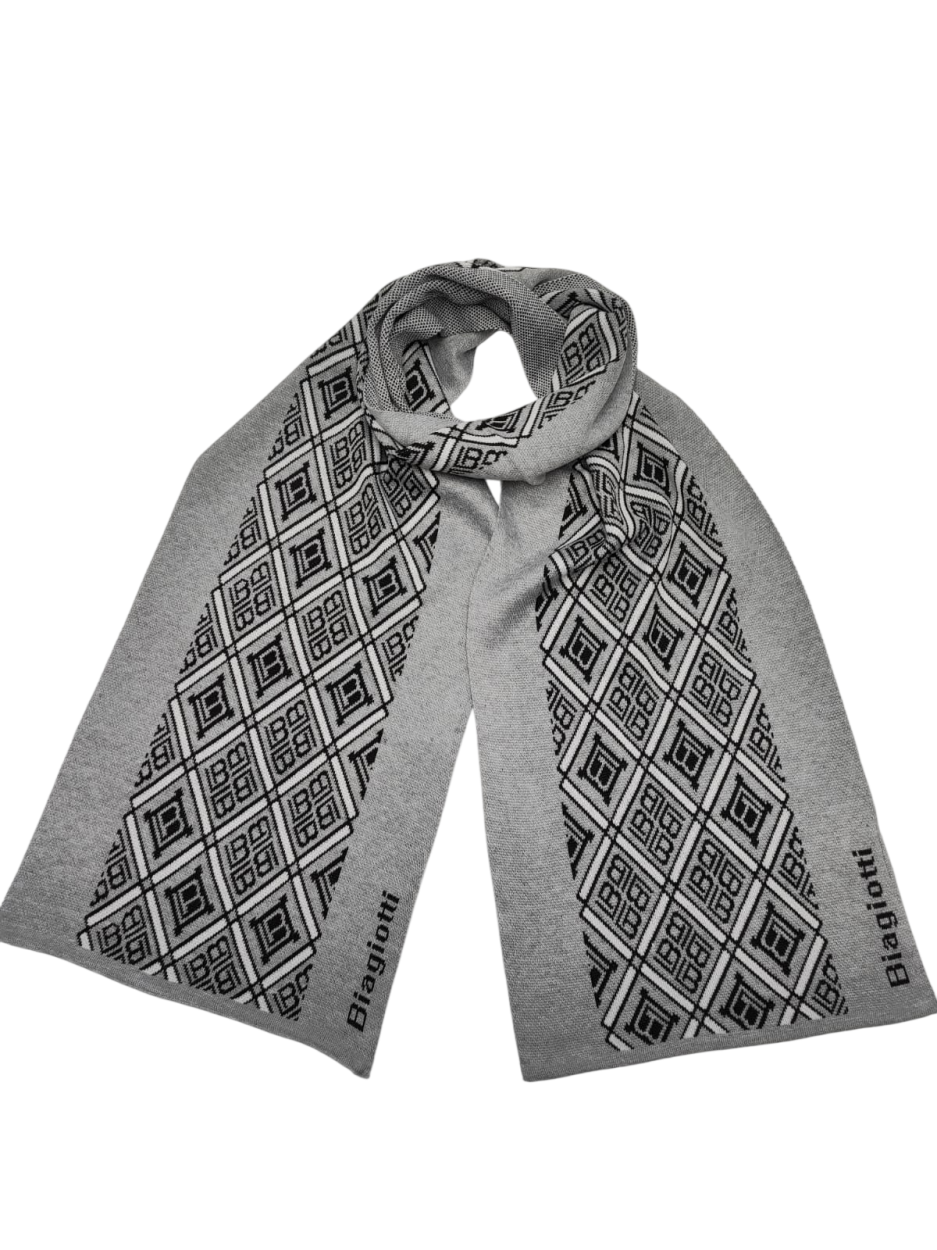 LB26W237-18 SC. UOMO JACQ. ROMBI LB GRIGIO 30x180cm 55392