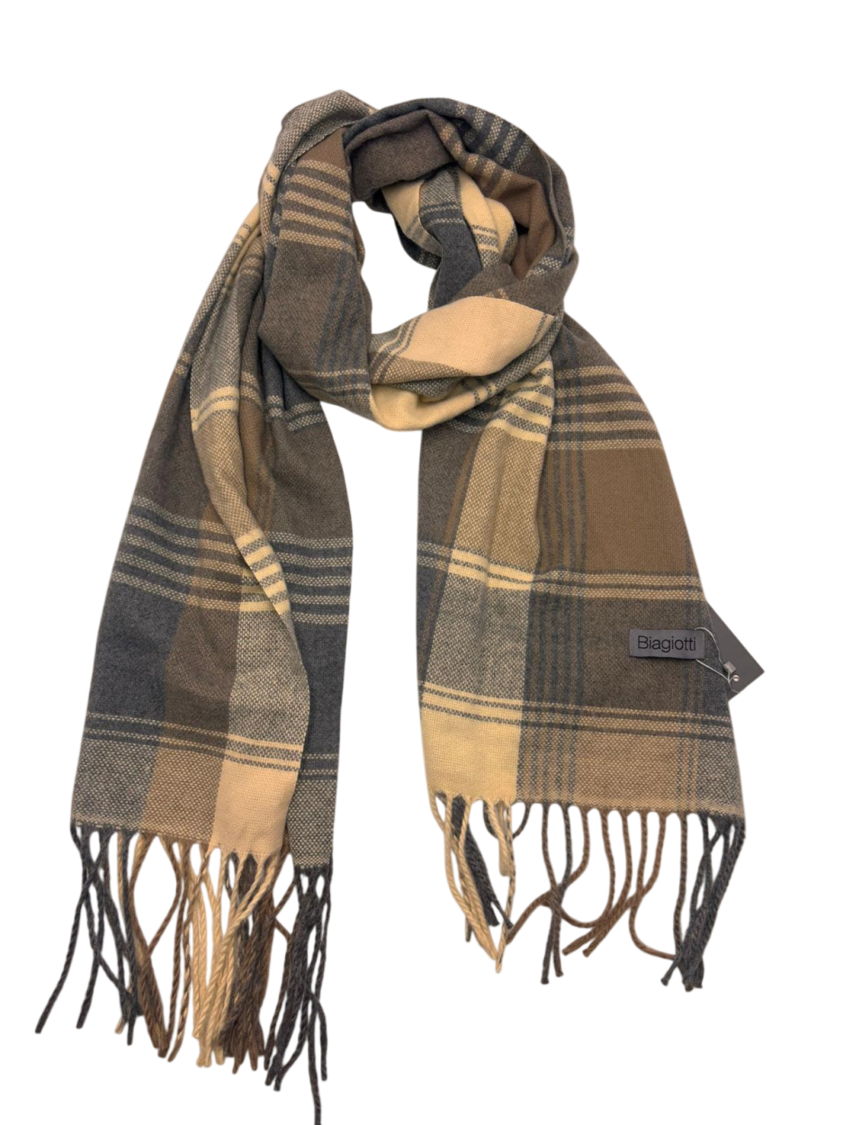 LB26W242-03 SC. UOMO CHECK MIX BEIGE 50x200cm 55392