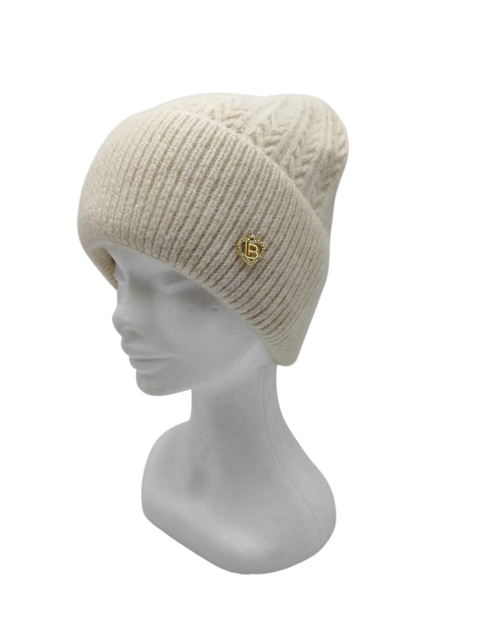 LB26W806-02 CAPP. BERRETTO TRECCE BIANCO 55392