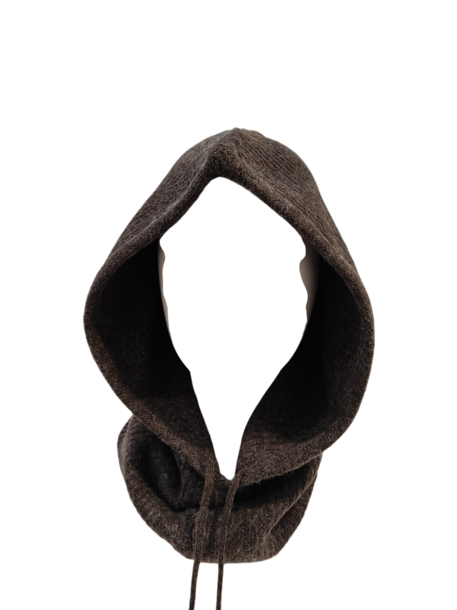 LB26W808-16 CAPP. BALACLAVA TRECCE MARRONE 55392