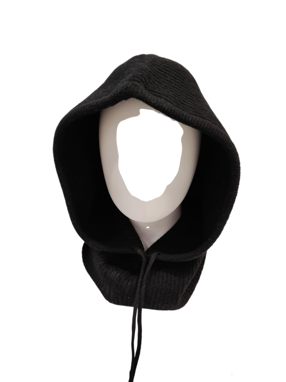 LB26W808-20 CAPP. BALACLAVA TRECCE NERO 55392