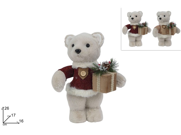 ORSO 26cm CON SACCHETTO DECORO 350455 40649