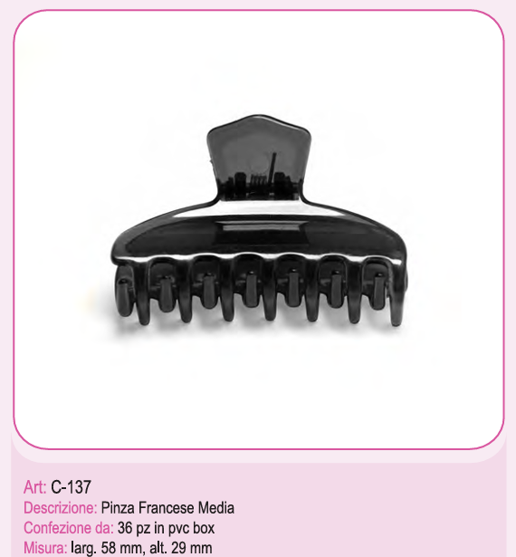 C-137/B PINZA FRANCESE II MISURA NERO 41114
