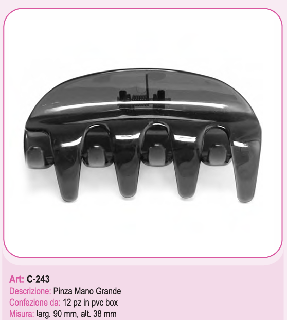 C-243/B PINZA MANO GRANDE NERO 41114