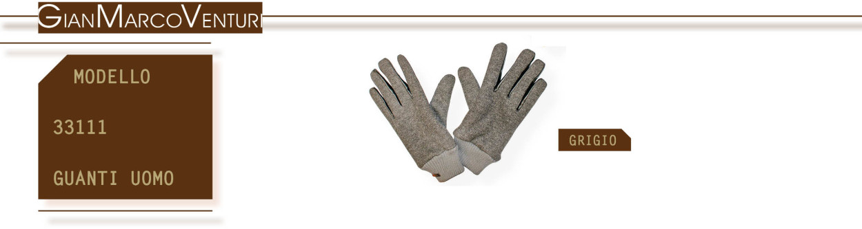 33111GR GUANTO UOMO GRIGIO 41100